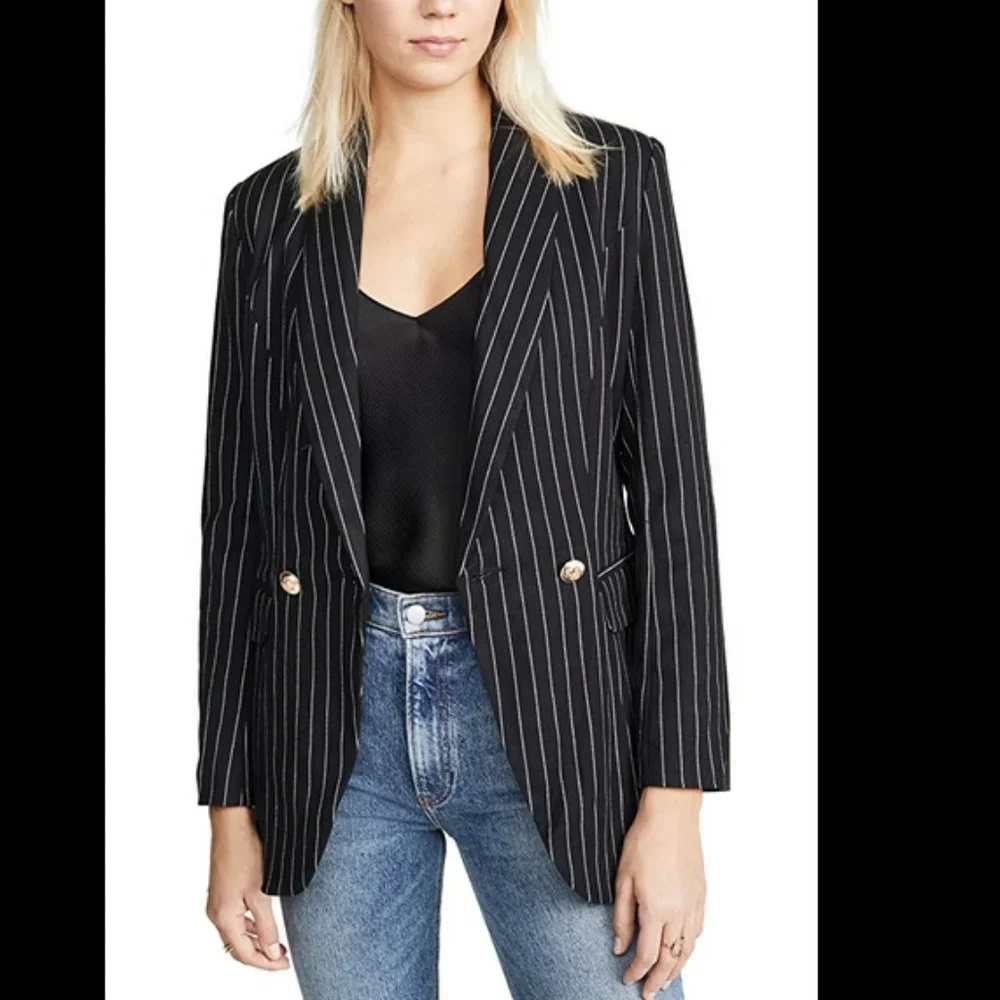 NWT Lioness Heiress Pinstripe Navy Blue Blazer Womens Sz XXL